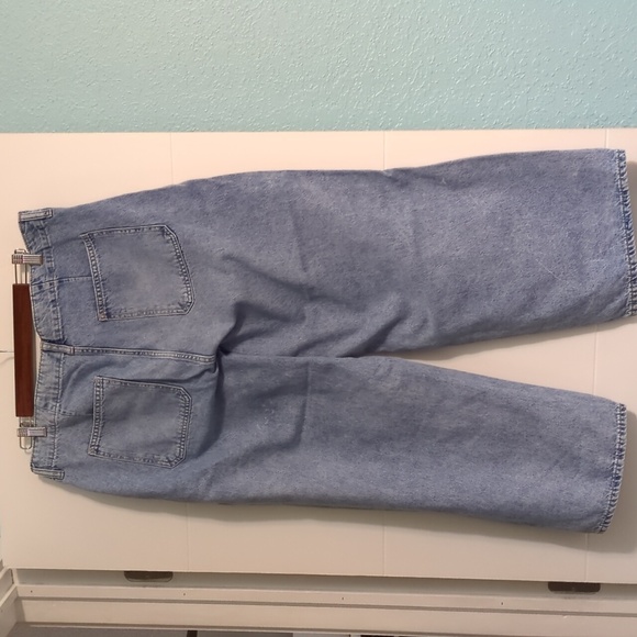 Old Navy Light Blue High Rise Baggy Wide Leg Petite Jeans Sz 16 - Picture 5 of 10